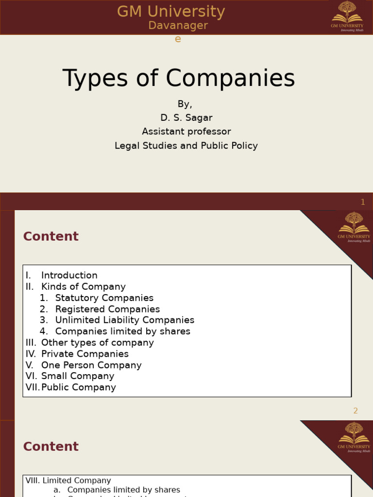 Types of Companies Under Companies Act 2013 | PDF | Guarantee | Legal ...