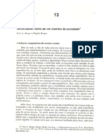 Berger & Berger (1977) Socialização Como Ser Um Membro Da Sociedade