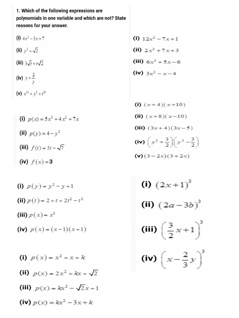 Polynomial Operations and Factorization Guide | PDF