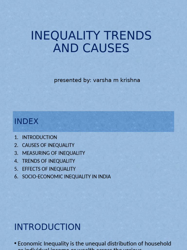 Inequality Trends and Causes by VMK | PDF | Economic Inequality ...