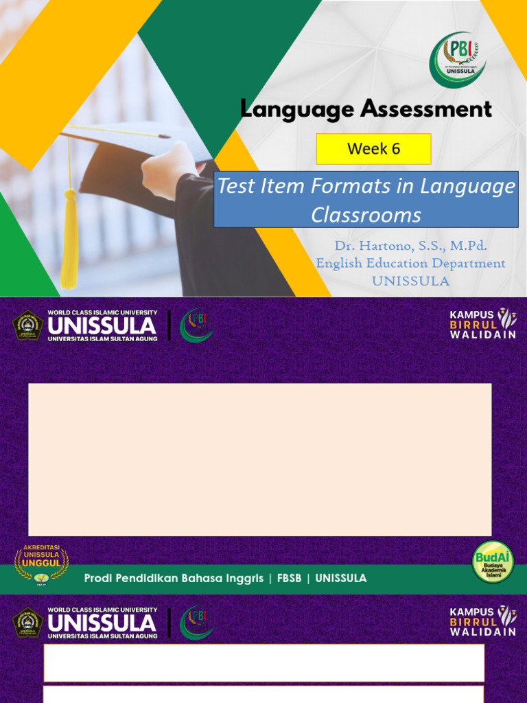 Language Test Formats Explained | PDF | Multiple Choice | Cognition