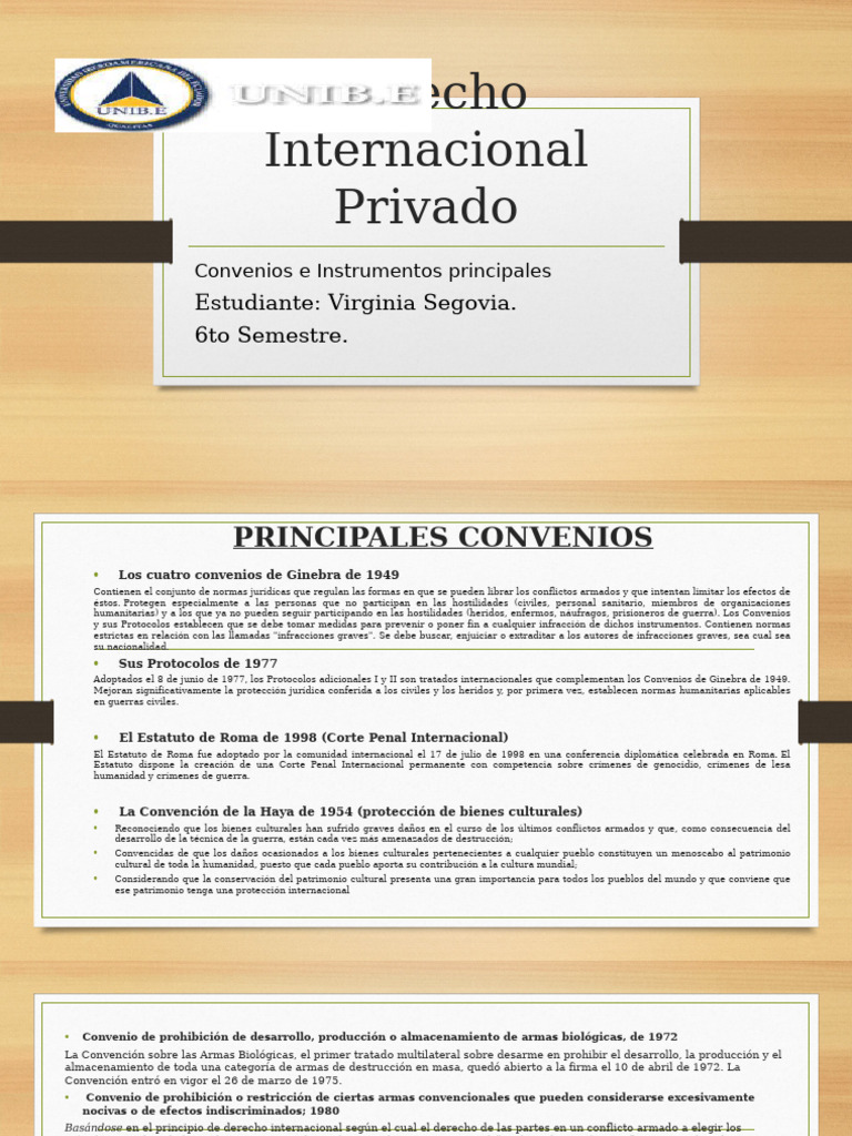 Convenios Clave en Derecho Internacional | PDF | Convenio europeo de ...