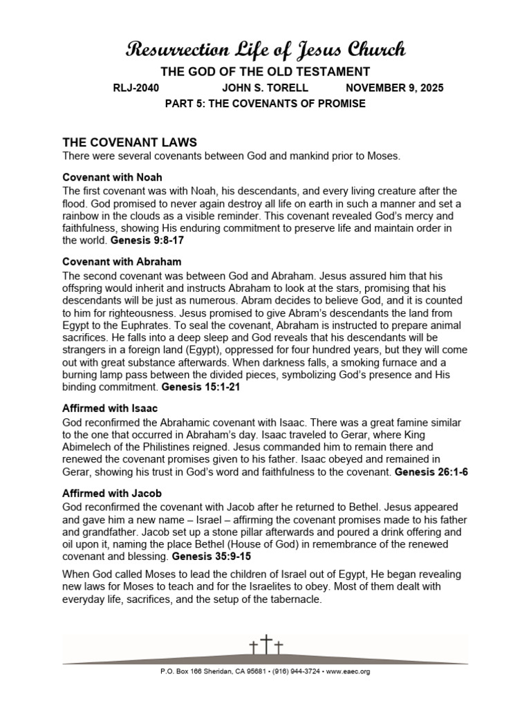 The Covenants of Promise in Scripture | PDF | Covenant (Biblical) | Abraham