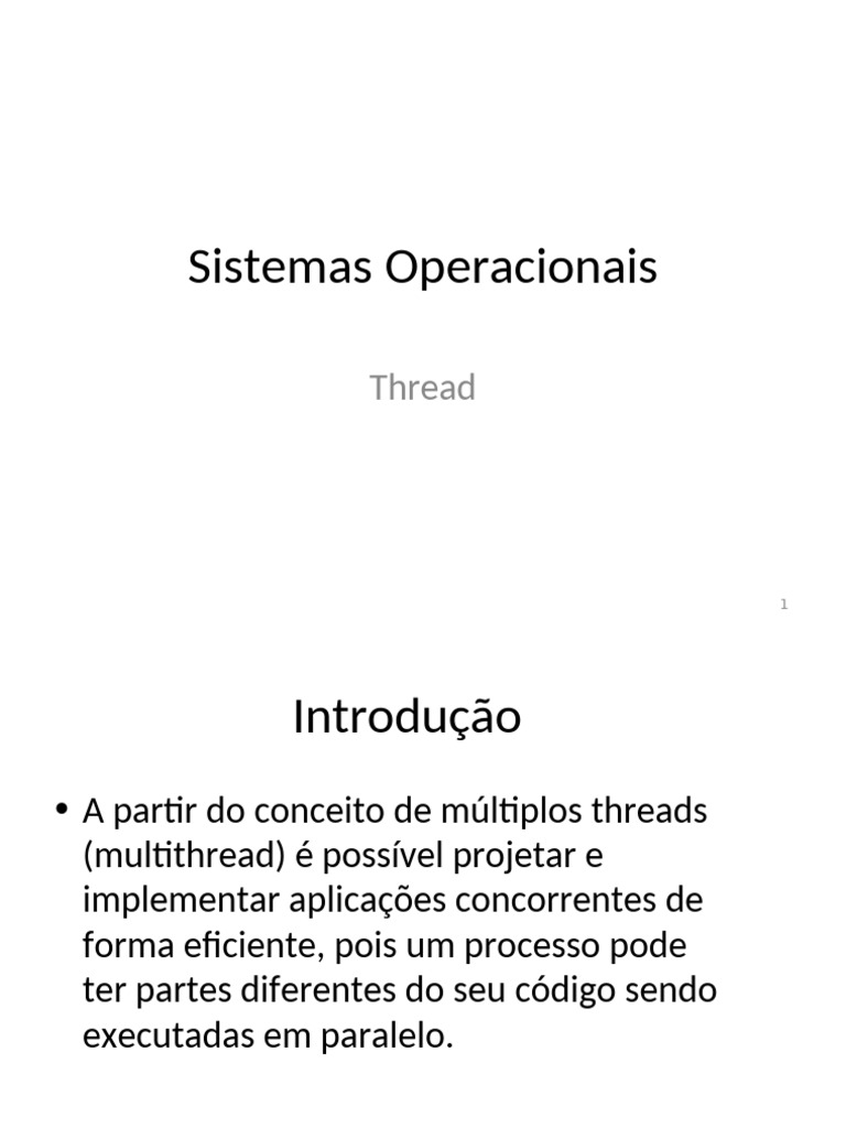 Ambientes Monothread e Multithread | PDF | Thread (informática ...