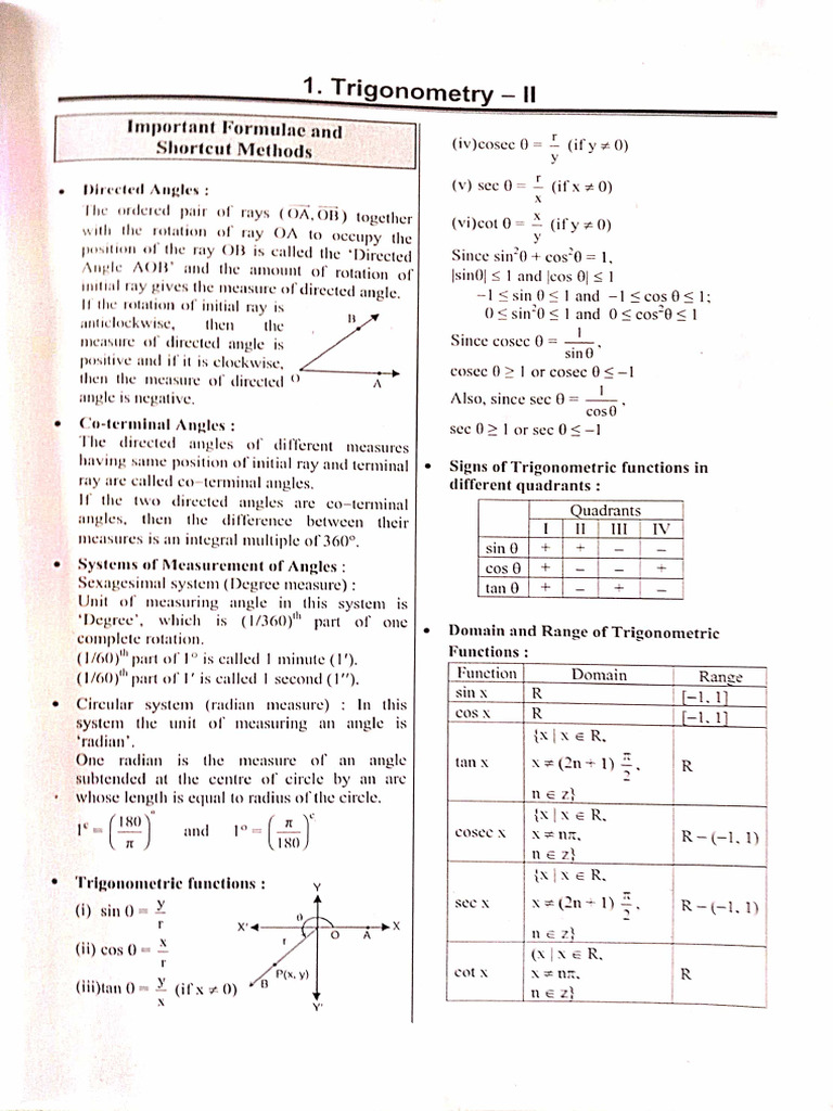 CET Trigonometric Functions | PDF