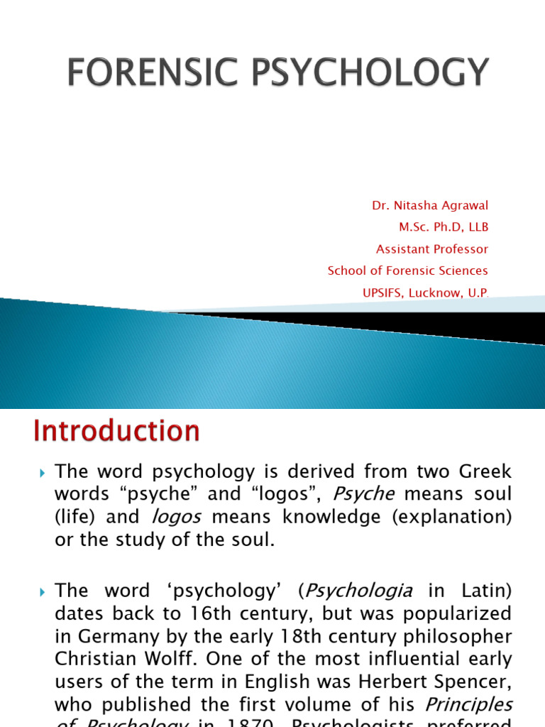 Forensic Psychology | PDF | Emotions | Attitude (Psychology)