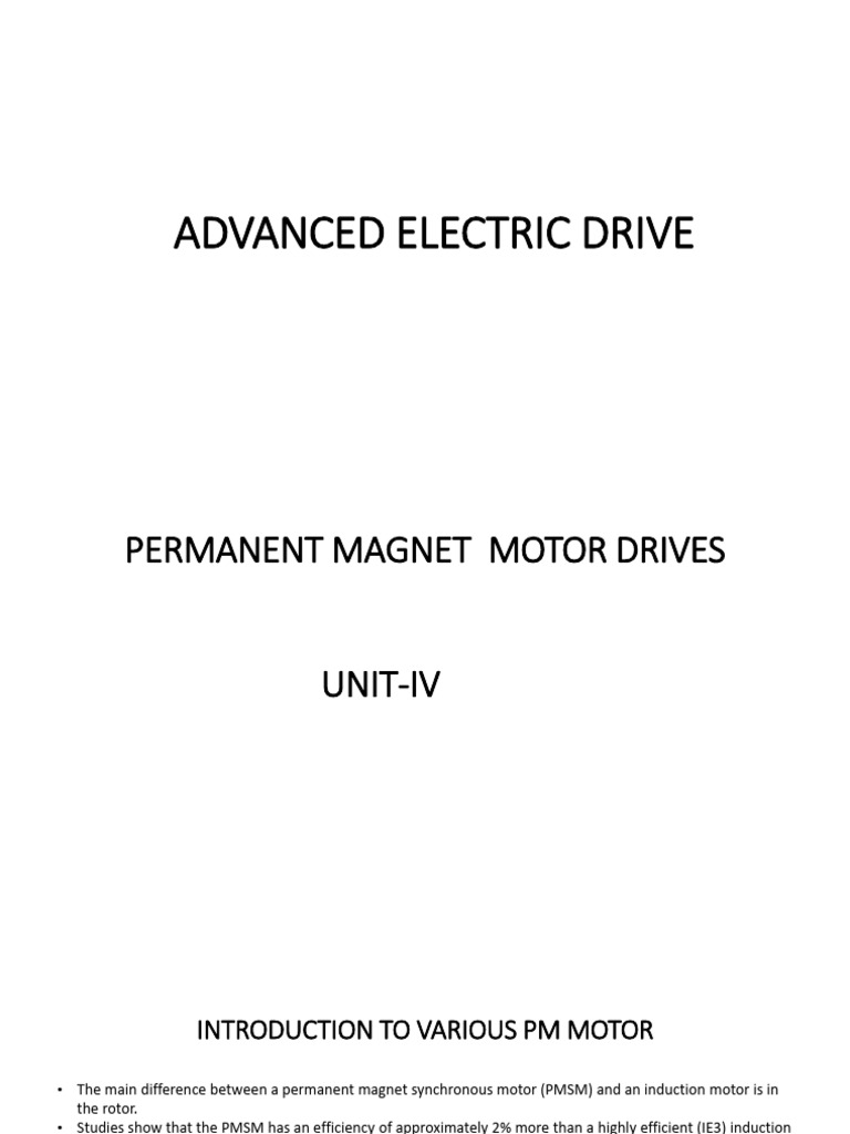PM Motor Drives: PMSM vs. BLDC | PDF