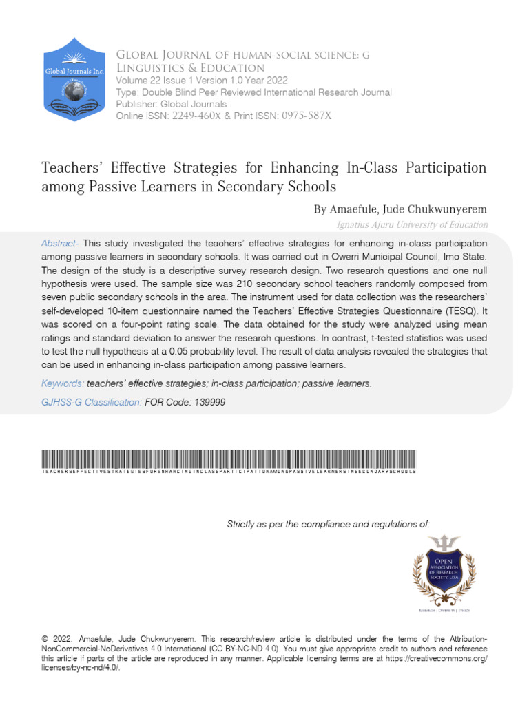 6 Teachers Effective Strategies PDF | PDF | Learning | Teachers
