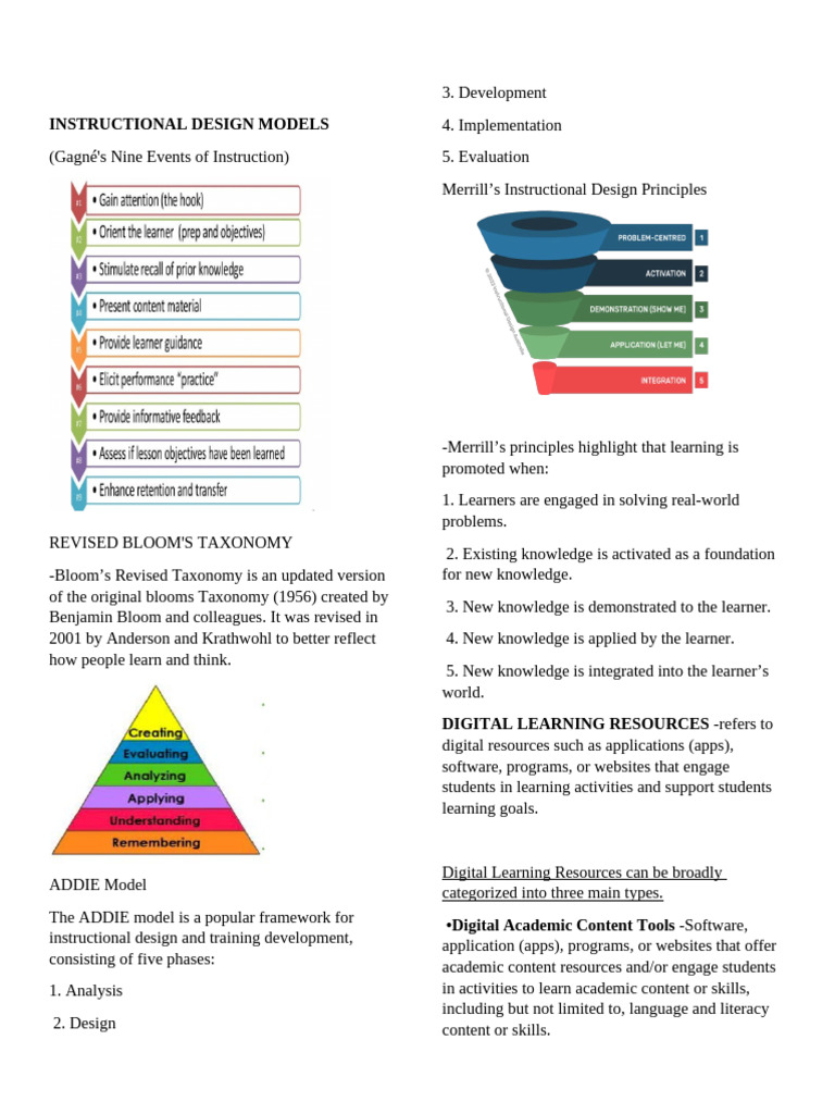 Instructional Design Models Overview | PDF | Instructional Design ...