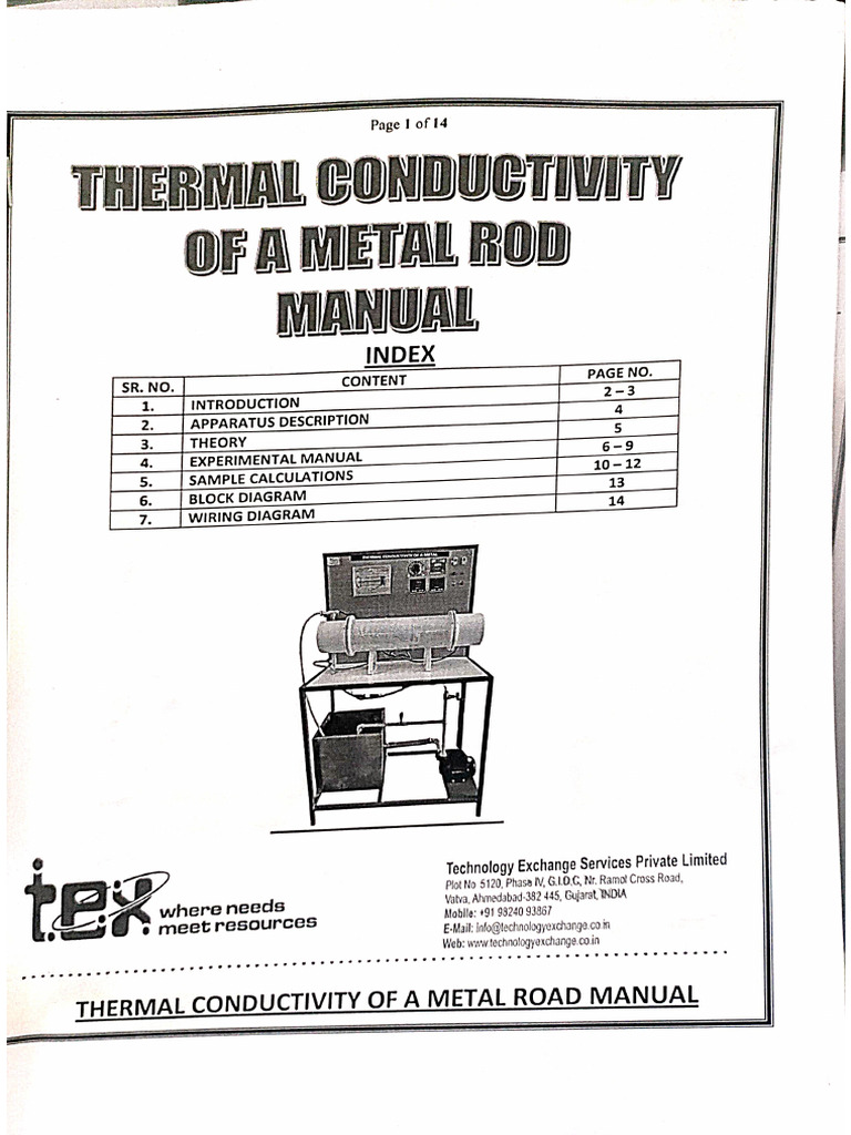 Metal Rod Thermal Conductivity | PDF