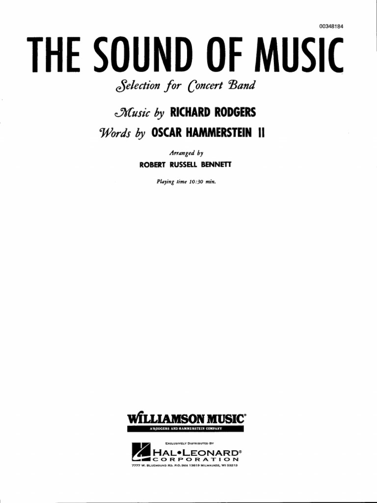 The Sound of Music Concert Band Arrangement | PDF | Composers | Music