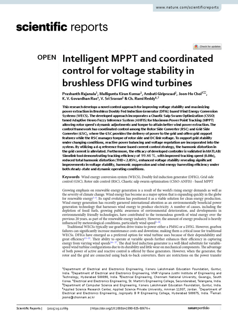 Intelligent Control for DFIG Wind Turbines | PDF | Power (Physics ...