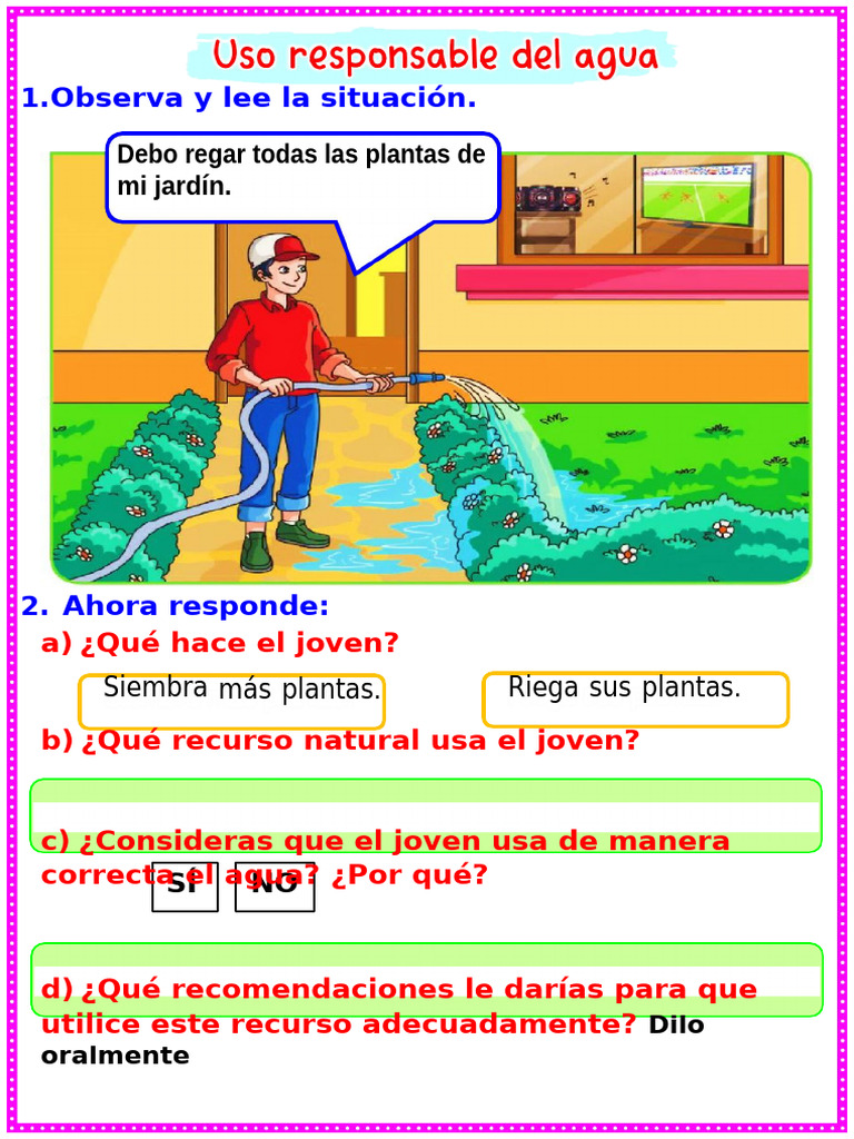 Uso Responsable del Agua en el Hogar | PDF