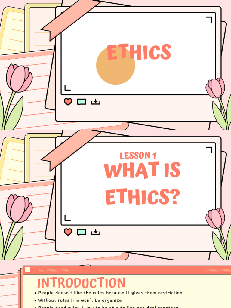 Ethics Less 1 - 3 | PDF