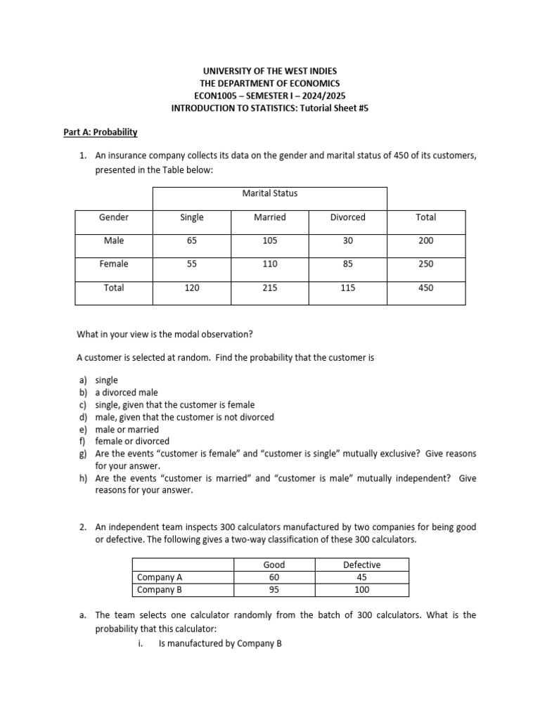 Probability and Statistics Tutorial Guide | PDF | Probability ...