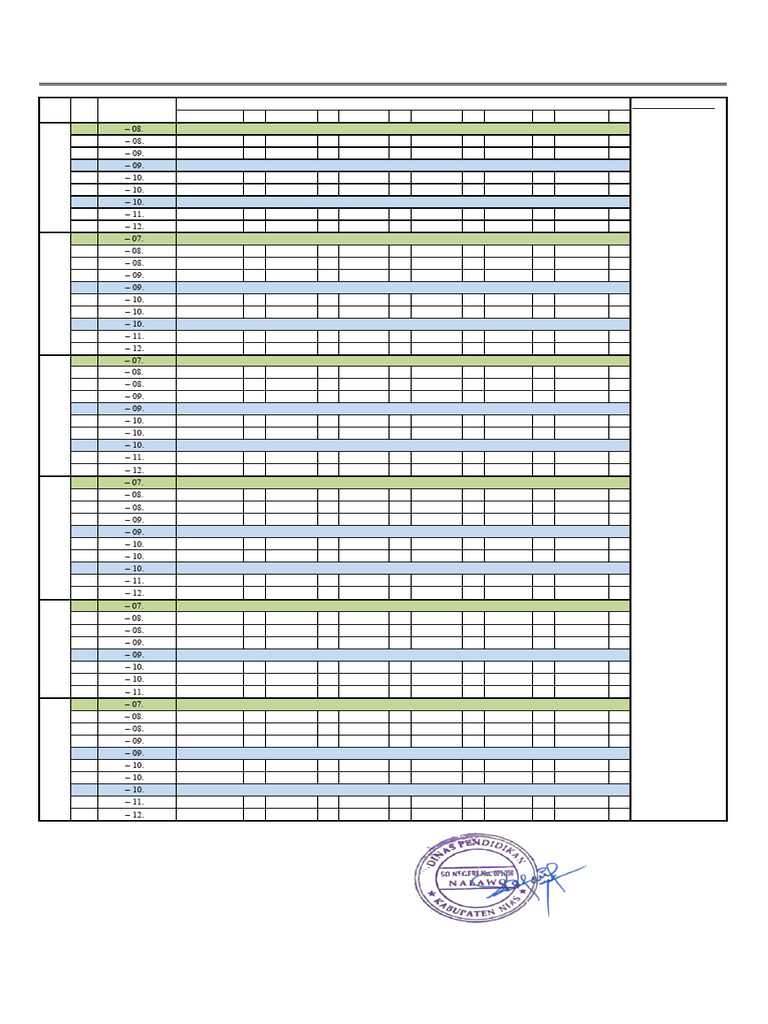 Roster Pembelajaran SD Negeri Nalawo 2025 | PDF