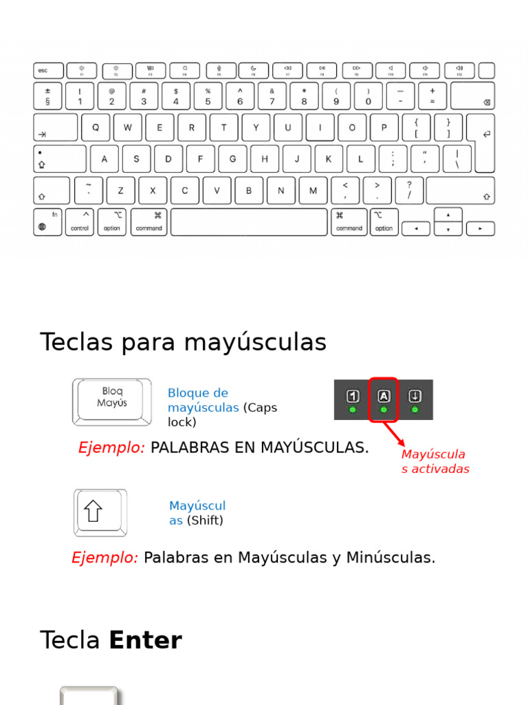 Tecla Enter y Mayúsculas | PDF