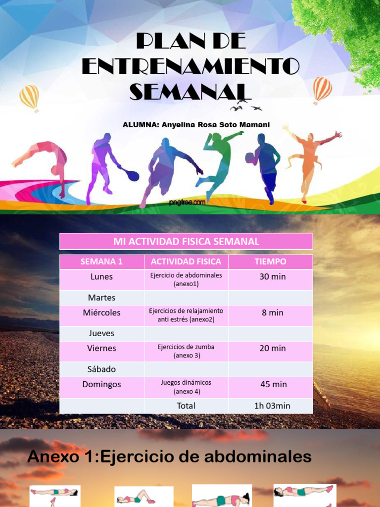 Plan de Entrenamiento Semanal Anyelina | PDF