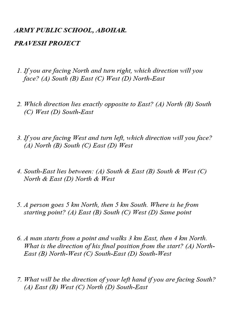 Directional Questions for Students | PDF | Chess | Chess Theory
