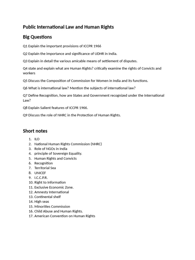 4.public International Law and Human Rights | PDF