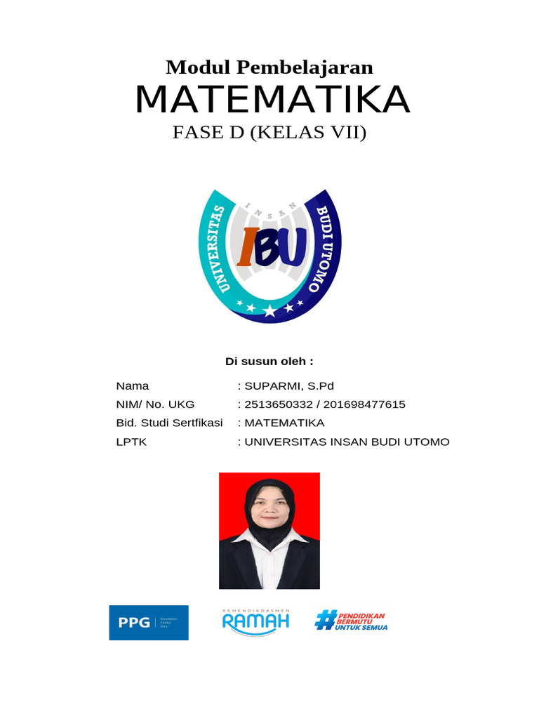 Modul Pembelajaran Matematika Kelas VII | PDF