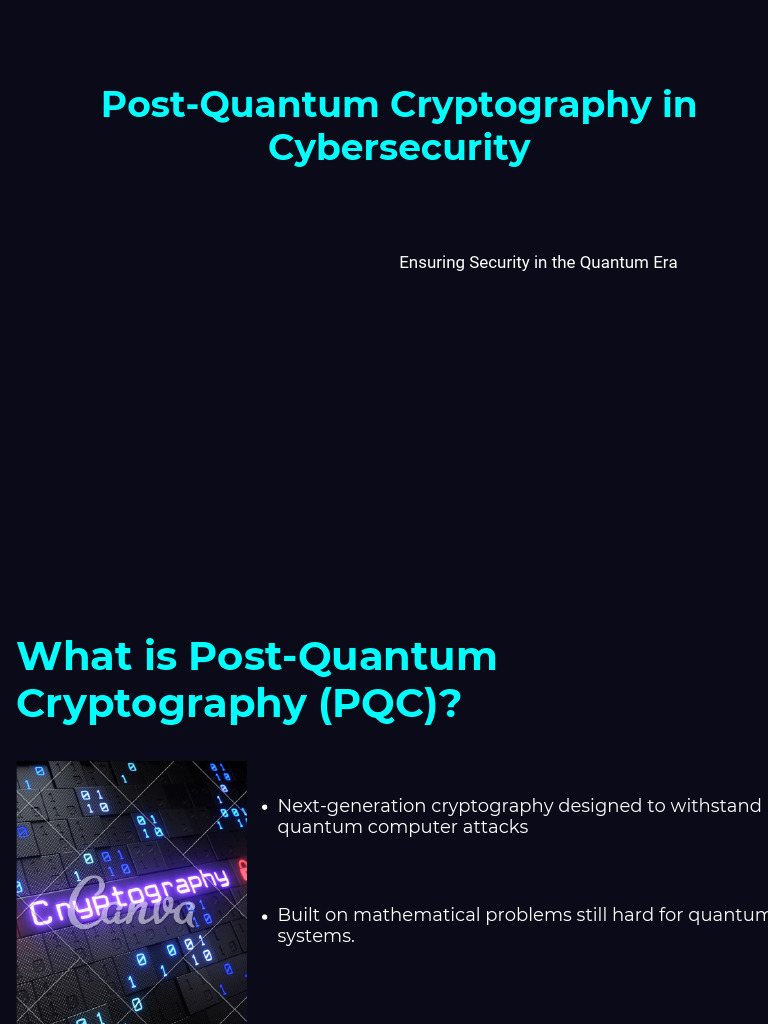 Post-Quantum Cryptography Overview | PDF | Encryption | Cryptography