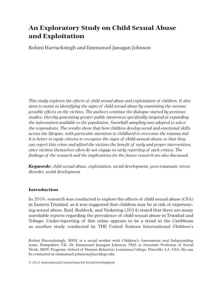 Understanding Child Sexual Abuse Effects | PDF | Child Sexual Abuse ...