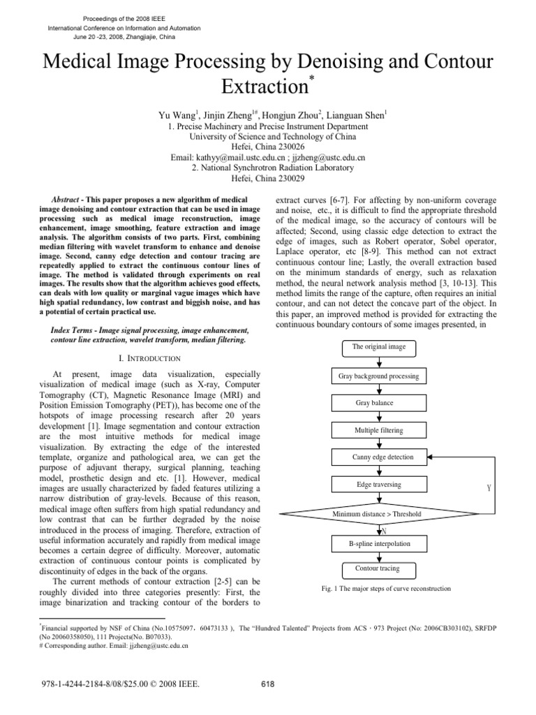 Medical Image Denoising and Contour Extraction | PDF | Wavelet ...