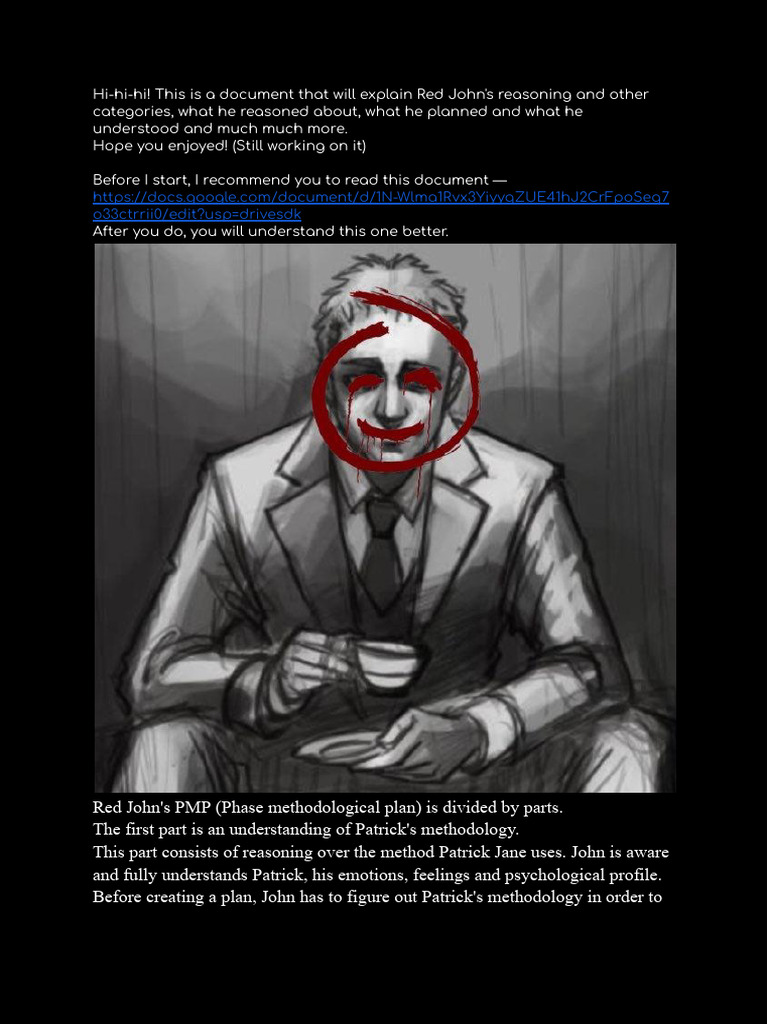 Red John's Psychological Manipulation Analysis | PDF | Chaos Theory ...