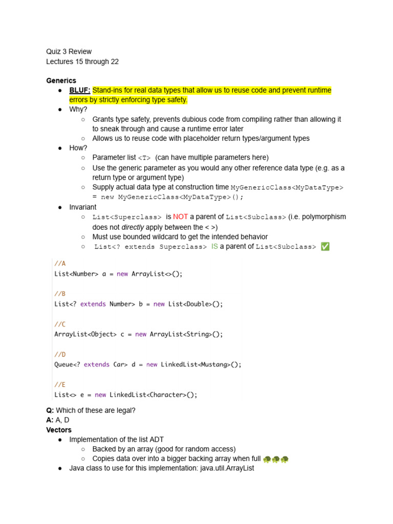 Quiz 3 Review | PDF | Queue (Abstract Data Type) | Software Development