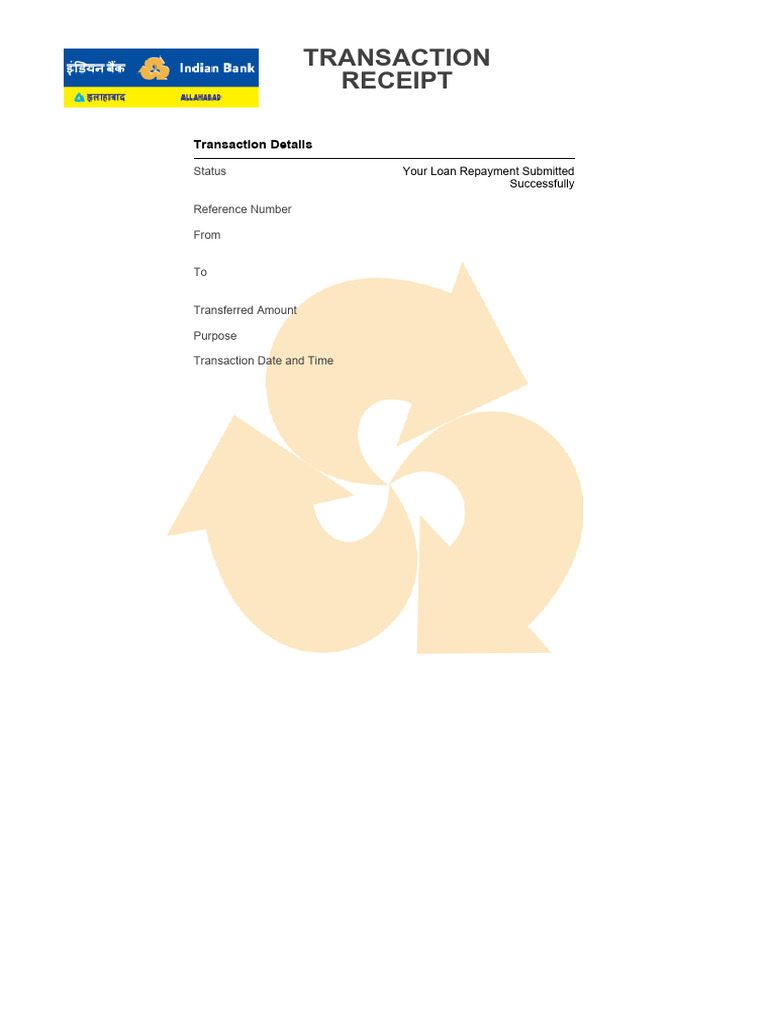 Loan Repayment Transaction Receipt | PDF