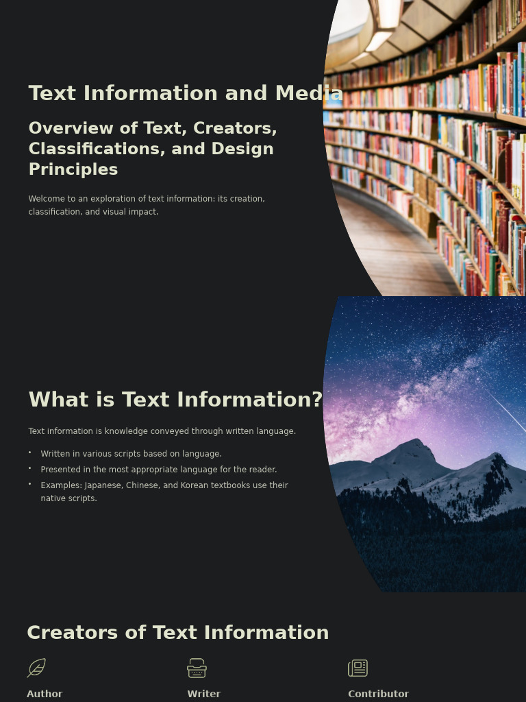 Understanding Text Information and Design | PDF | Information | Typefaces