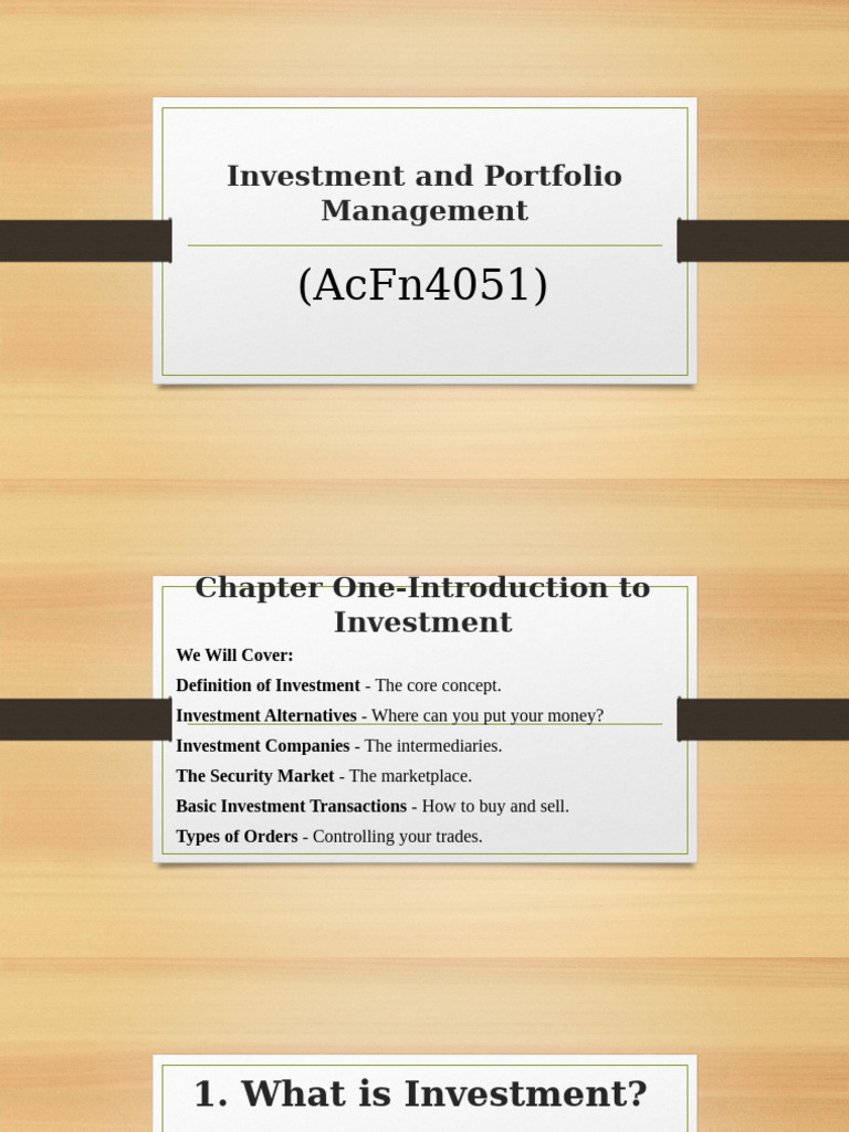 Investment Basics: Types & Strategies | PDF | Bonds (Finance) | Option ...
