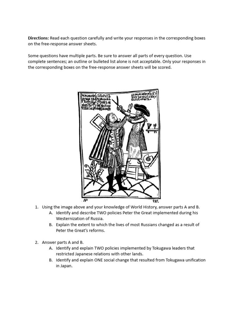 Peter the Great's Westernization Policies | PDF