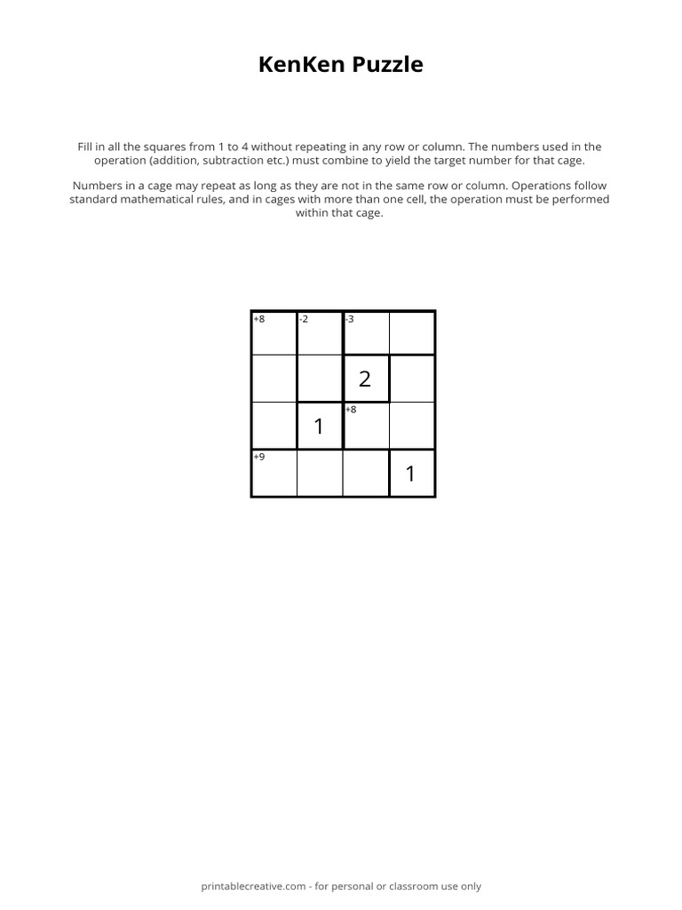 Kenken | PDF