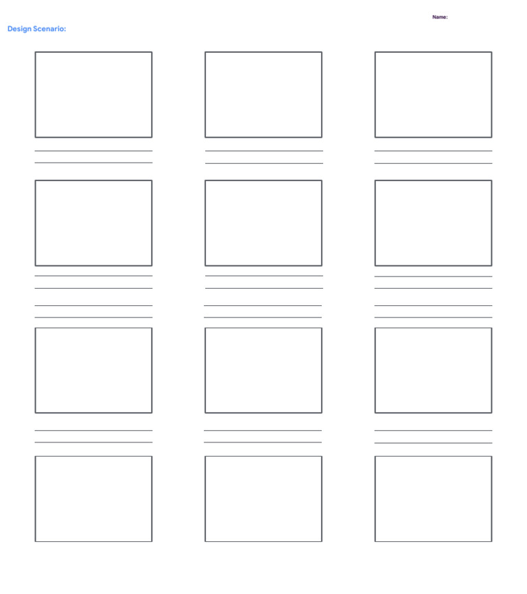 Storyboard Template Framework | PDF