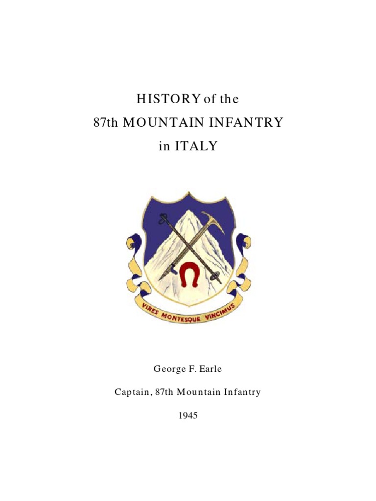 History of the 87th Mountain Infantry | PDF | Battalion | Regiment