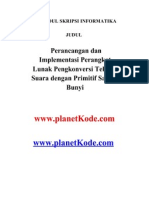 Skripsi Informatika Perancangan Dan Implementasi Perangkat Lunak Pengkonversi Teks Ke Suara Dengan Primitif Satuan Bunyi