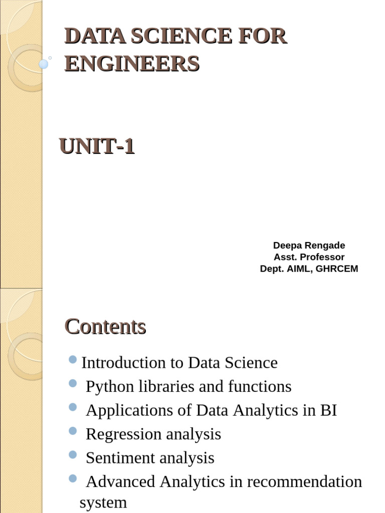 Data Science Essentials for Engineers | PDF | Dependent And Independent ...