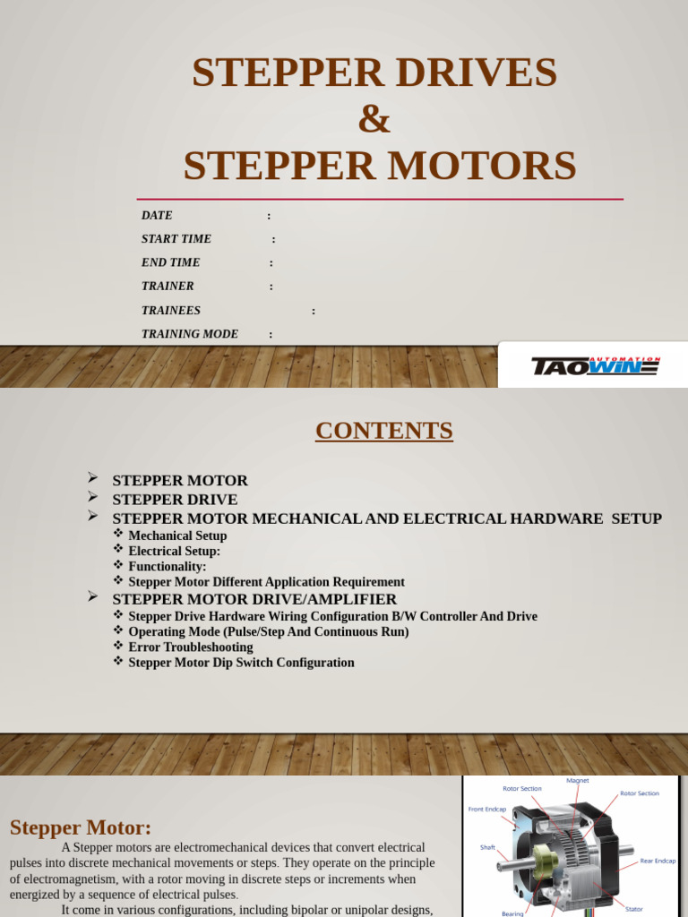Stepper Motor and Drive Setup Guide | PDF | Electric Motor | Power Supply