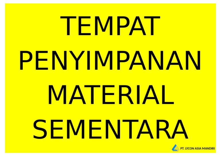 Tempat Penyimpanan Material Sementara | PDF