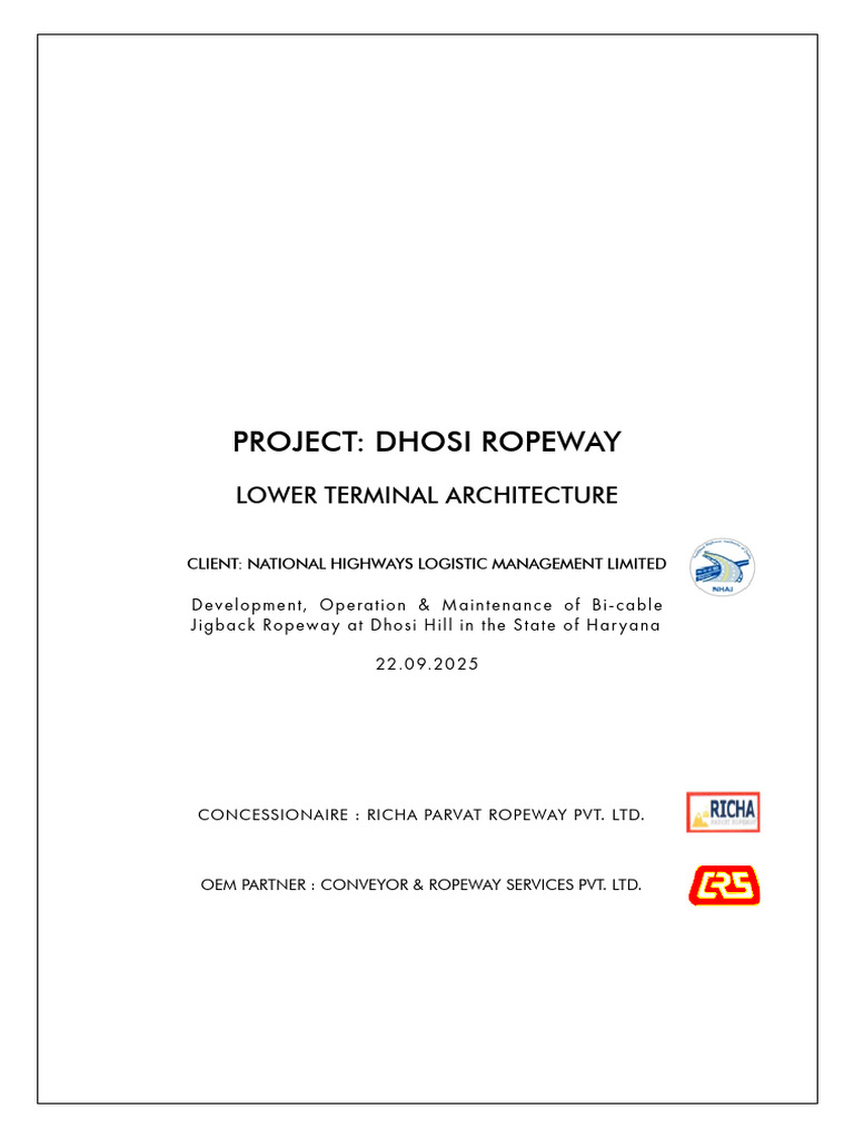 Dhosi Hill Ropeway Terminal Design | PDF | Elevator | Manufactured Goods