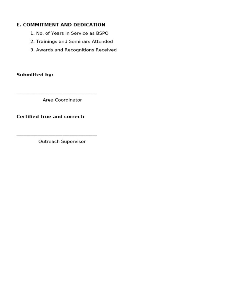 Nomination Form BSPO | PDF