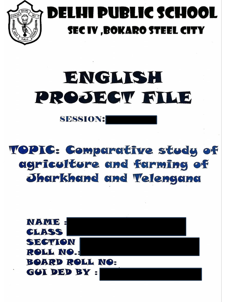 English Project Sample Pdf