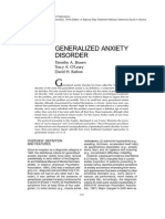 Generalized Anxiety Disorder: Timothy A. Brown Tracy A. O'Leary David H. Barlow