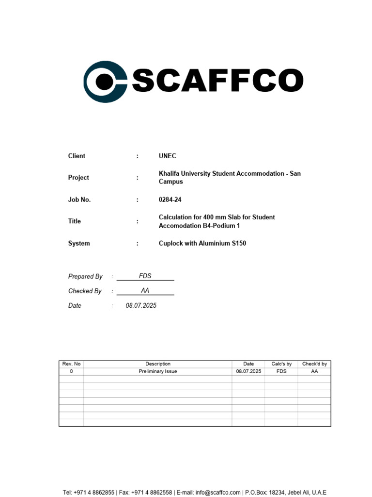Calcs for Slab 400 Mm | PDF | Plywood | Structural Engineering