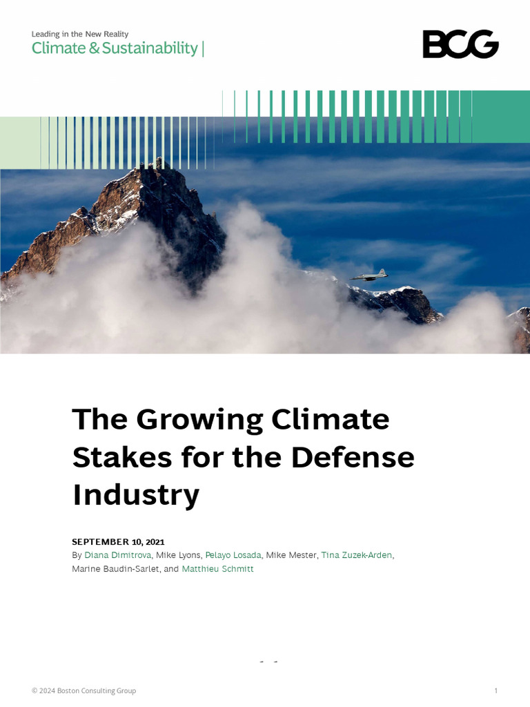 Decarbonizing the Defense Industry | PDF | Climate Change Mitigation ...