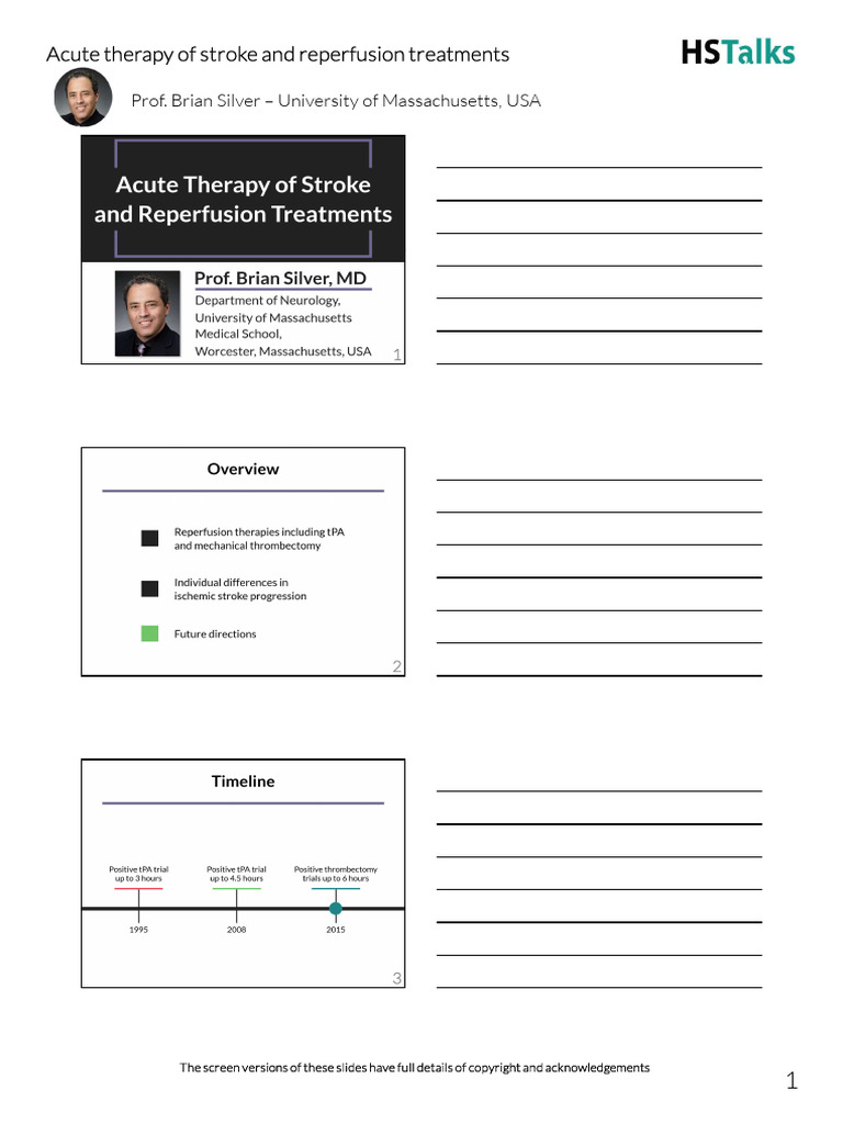 Acute Stroke Therapy and Reperfusion Advances | PDF | Stroke | Ct Scan