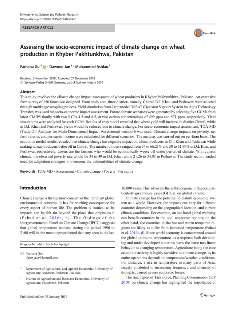10.1007@s11356 018 04109 7 | PDF | Climate Change | General Circulation ...