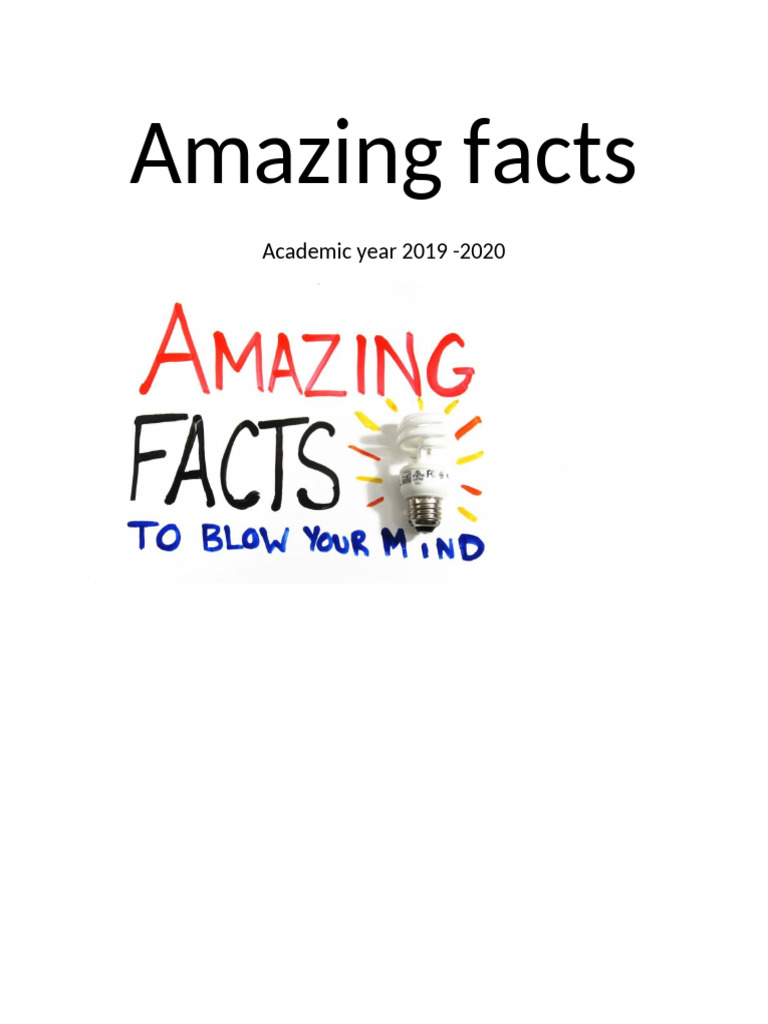 Amazing Facts | PDF | Earth | Sun